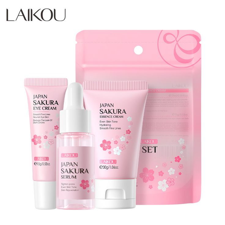 🌸 Rituel Japonais LAIKOU Sakura – Sérum, Yeux & Visage